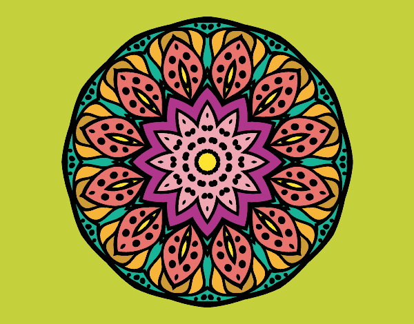 Dibujo Mandala naturaleza pintado por 2AMARILLO4