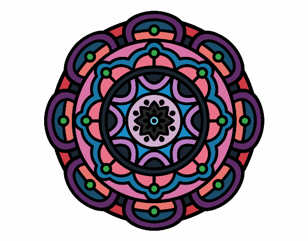 Dibujo Mandala para la relajación mental pintado por Diana1106