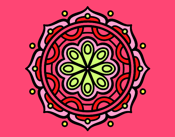 Dibujo Mandala para meditar pintado por macri