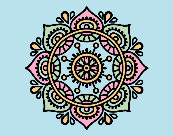 Dibujo Mandala para relajarse pintado por blanca