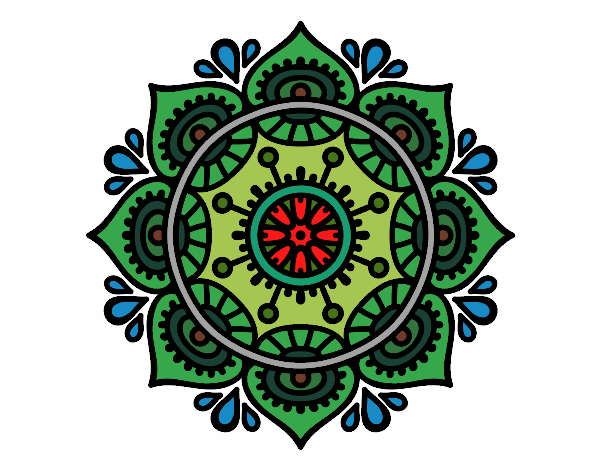 Dibujo Mandala para relajarse pintado por nemora