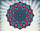 Dibujo Mandala simetría sencilla pintado por rakel23