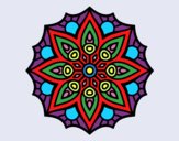 Dibujo Mandala simetría sencilla pintado por AZUL5