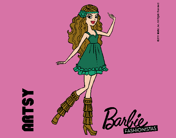 Dibujo Barbie Fashionista 1 pintado por amalia