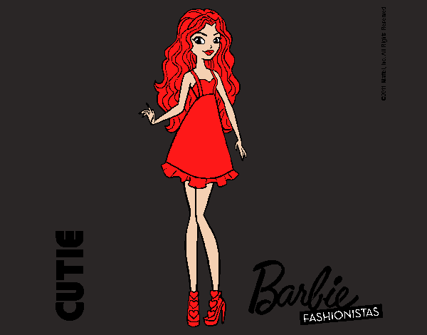 Dibujo Barbie Fashionista 3 pintado por amalia