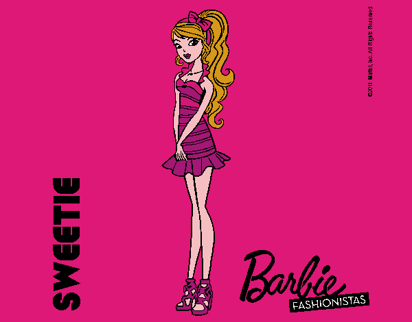 Dibujo Barbie Fashionista 6 pintado por amalia