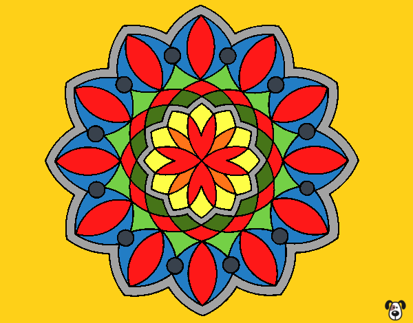 Dibujo Mandala 3 pintado por carlosvill