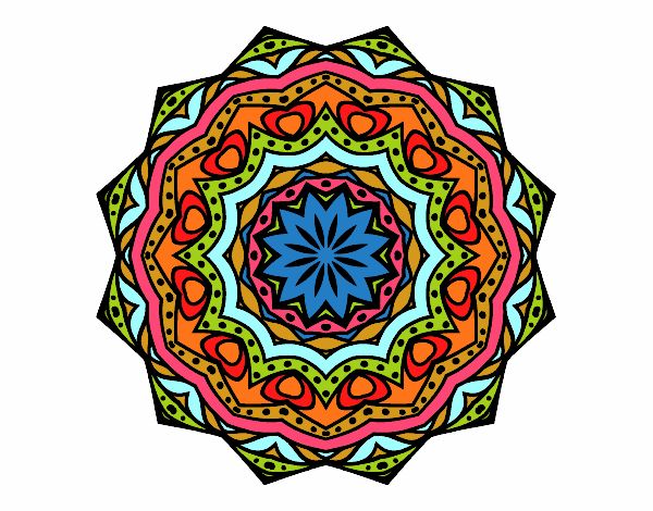 Dibujo Mandala con estratos pintado por Gloriana