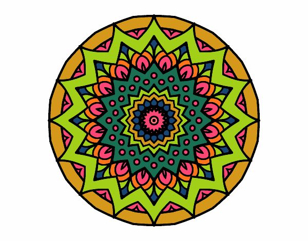 Dibujo Mandala creciente pintado por Gloriana