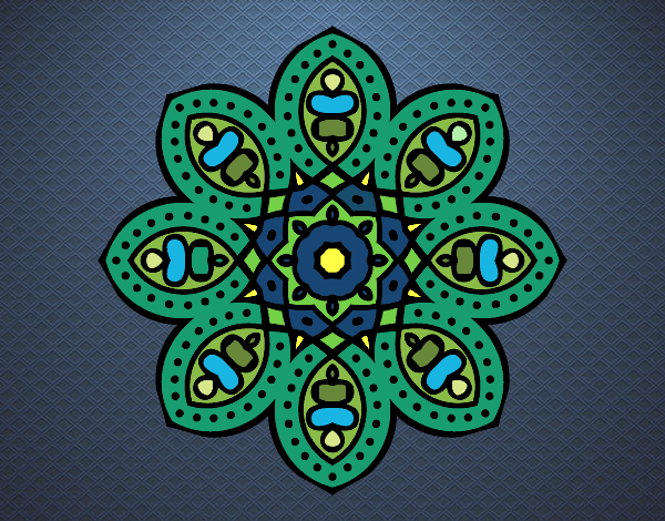 Dibujo Mandala de inspiración árabe pintado por MATUSA