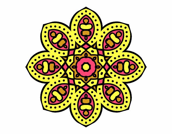 Dibujo Mandala de inspiración árabe pintado por Gloriana