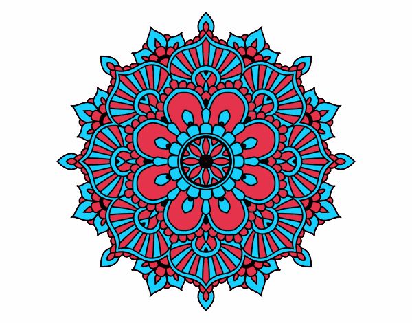 Dibujo Mandala destello floral pintado por Gloriana