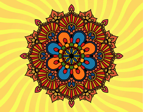 Dibujo Mandala destello floral pintado por pierrot43