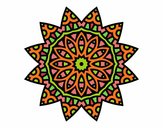 Dibujo Mandala estrella pintado por Gloriana