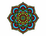 Dibujo Mandala flor de la concentración pintado por Gloriana