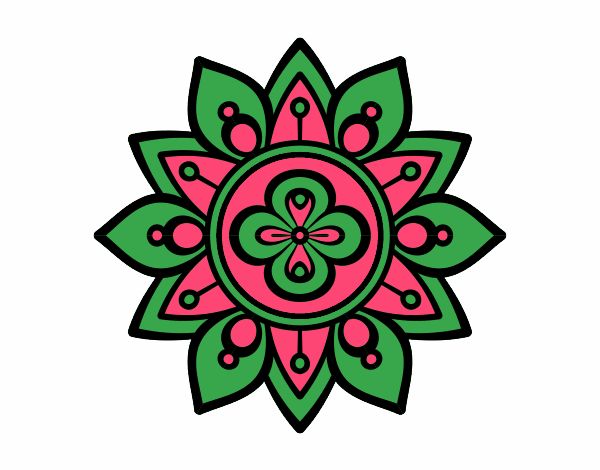 Dibujo Mandala flor de loto pintado por Gloriana