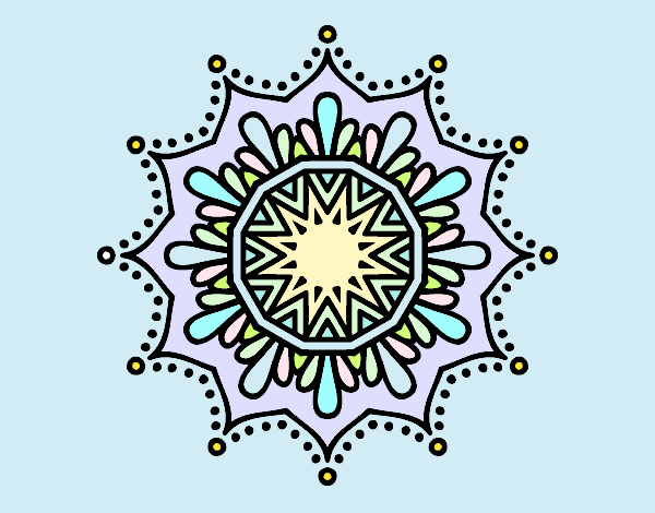 Dibujo Mandala flor de nieve pintado por MATUSA