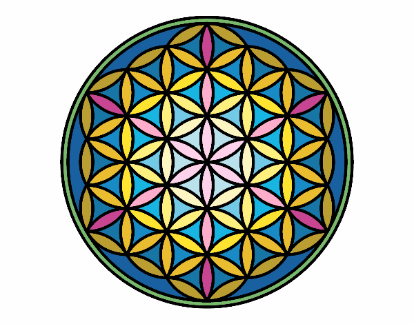 Dibujo Mandala flor de vida pintado por Scala