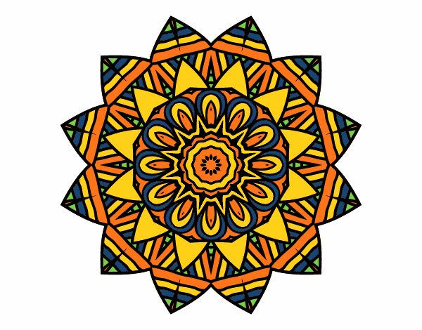 Dibujo Mandala frutal pintado por Gloriana