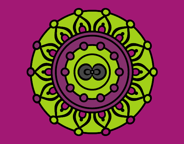 Dibujo Mandala meditación pintado por macri