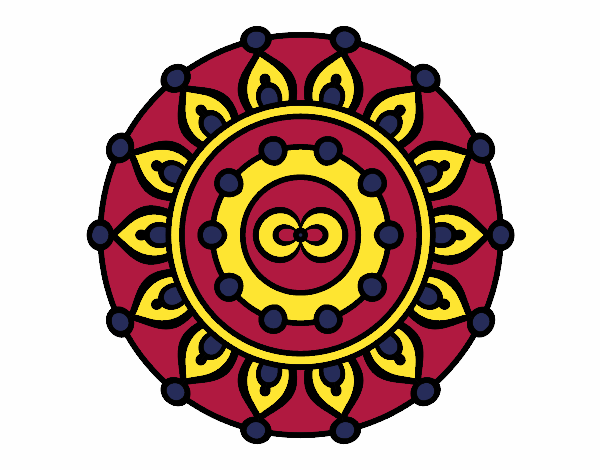 Dibujo Mandala meditación pintado por Gloriana