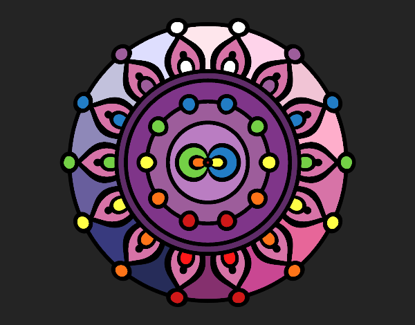 Dibujo Mandala meditación pintado por queyla