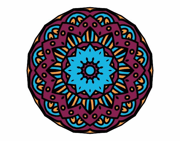 Dibujo Mandala modernista pintado por Gloriana