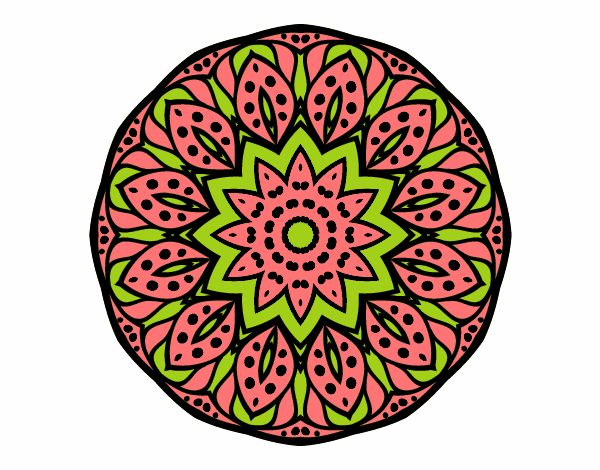 Dibujo Mandala naturaleza pintado por Gloriana