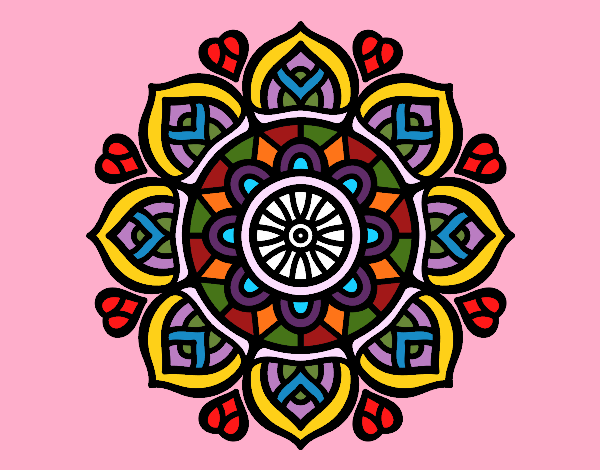 Dibujo Mandala para la concentración mental pintado por lupitamaqu