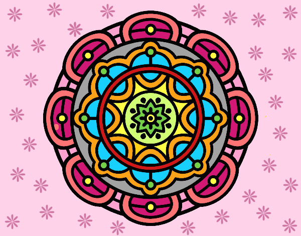 Dibujo Mandala para la relajación mental pintado por Marjorie3