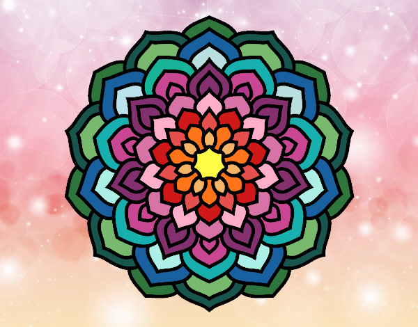 Dibujo Mandala pétalos de flor pintado por Candelita1