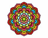 Dibujo Mandala pétalos de flor pintado por Gloriana
