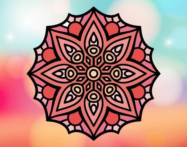 Dibujo Mandala simetría sencilla pintado por Julieta10