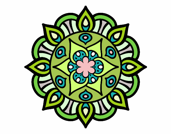 Dibujo Mandala vida vegetal pintado por Yesslore