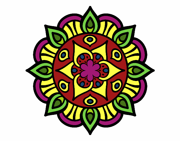 Dibujo Mandala vida vegetal pintado por JRCECILIA