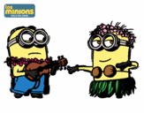Dibujo Minions - Dave y Phil pintado por majogarza