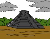 Dibujo Pirámide de Chichén Itzá pintado por More2019