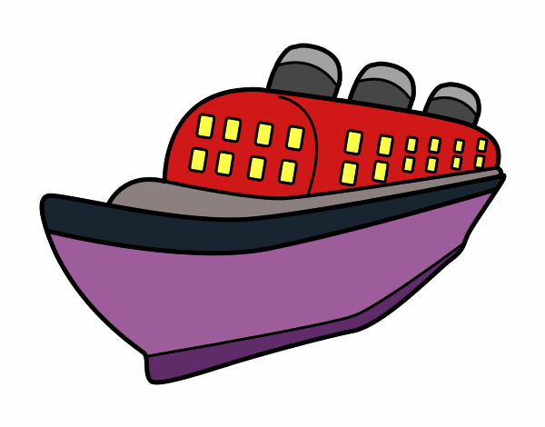 Dibujo Barco transatlántico pintado por neguencho