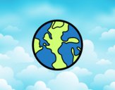 Dibujo El planeta tierra pintado por Candelita1