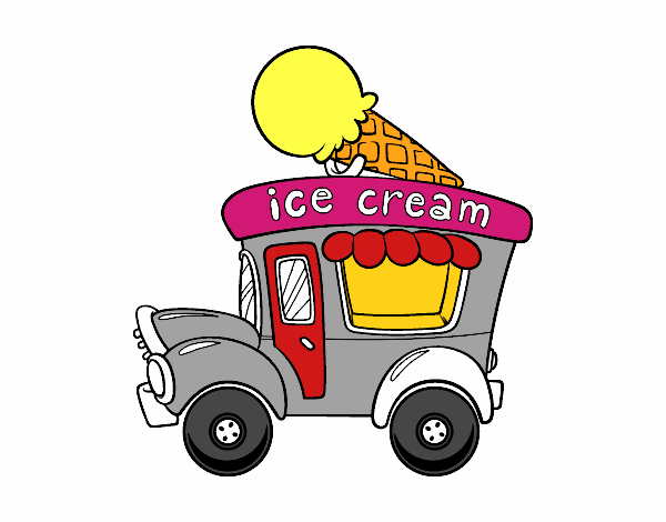 Dibujo Food truck de helados pintado por neguencho