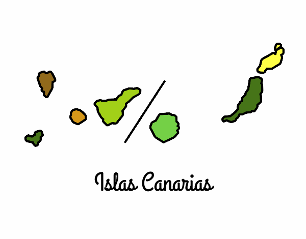 Dibujo Islas Canarias pintado por neguencho