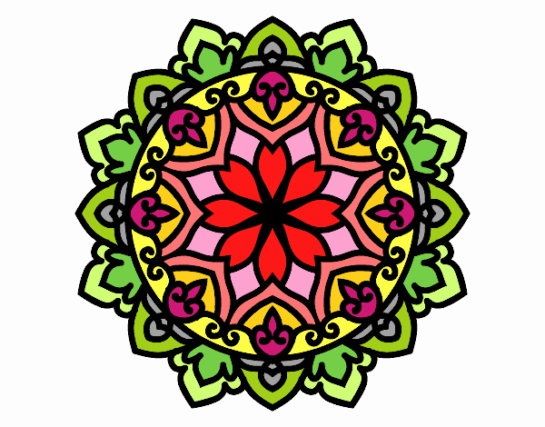 Dibujo Mandala celta pintado por estrellado