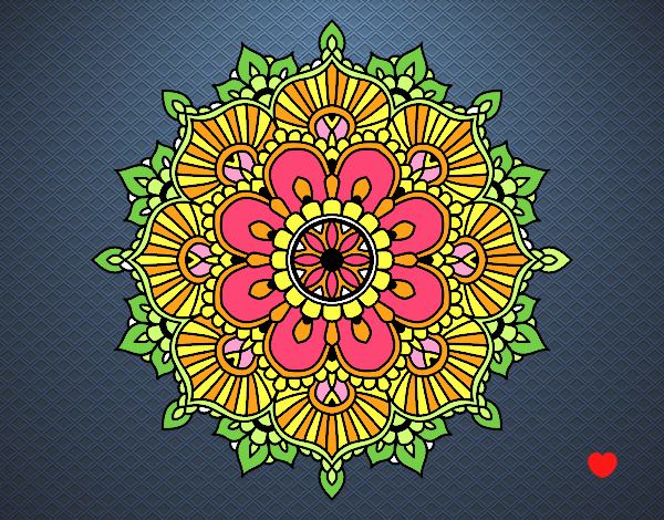 Dibujo Mandala destello floral pintado por estrellado