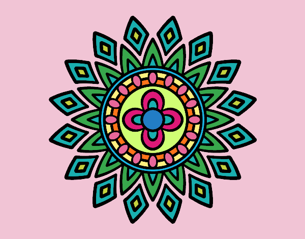 Dibujo Mandala destellos pintado por sandrasobi
