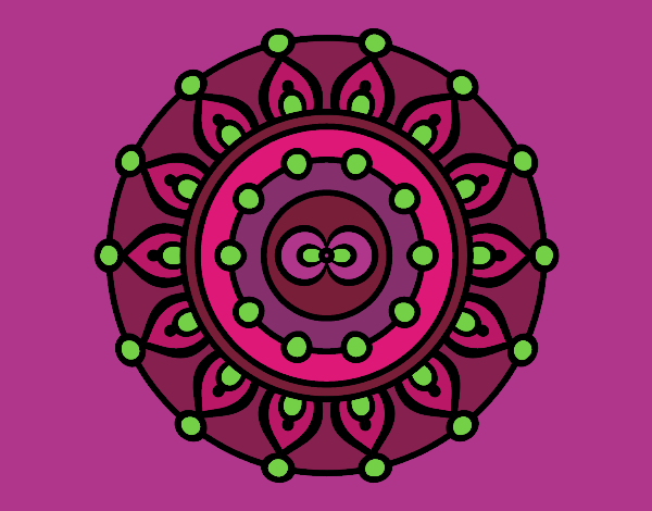 Dibujo Mandala meditación pintado por amalia