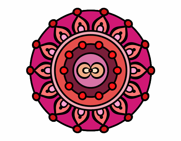 Dibujo Mandala meditación pintado por MissVandeb