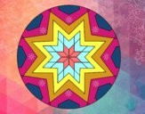 Dibujo Mandala mosaico estrella pintado por Candelita1