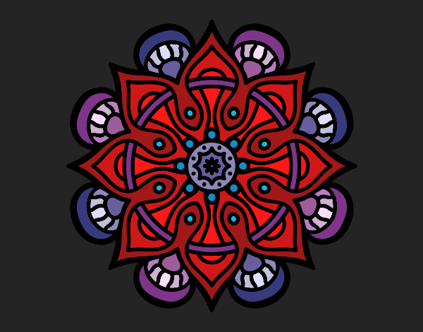 Dibujo Mandala mundo árabe pintado por queyla