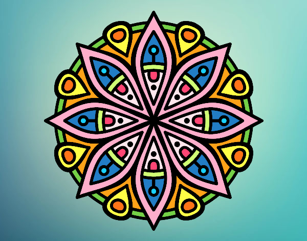 Dibujo Mandala para la concentración pintado por maisabe
