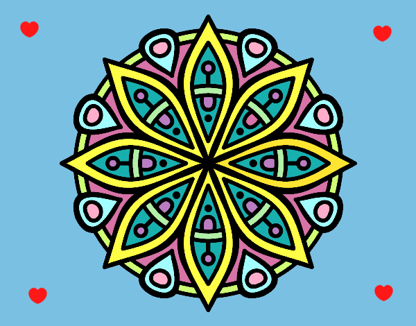 Dibujo Mandala para la concentración pintado por CARLOS0312